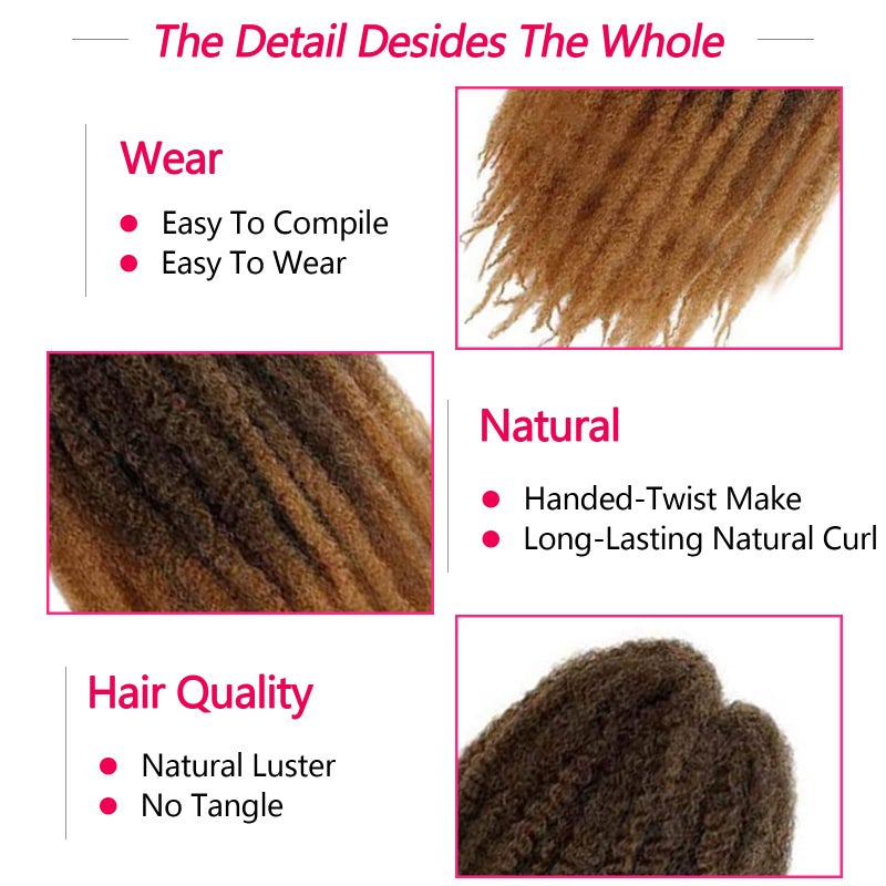 ROKTRESS Marley Twist Braiding Hair â€“ Cuban Twist Hair Extensions, Soft & Natural Marley Hair for Marley Twist StylesFor Faux Locs, Spring Twist Hair, Butterfly Locs(18inch, T27) - Image 4